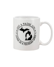 MAINE GIRL LIVING IN MICHIGAN Mug tile