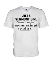 Vermont Girl - No One Is Perfect V-Neck T-Shirt tile