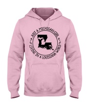 MICHIGAN GIRL LIVING IN LOUISIANA Hooded Sweatshirt front