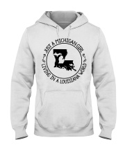 MICHIGAN GIRL LIVING IN LOUISIANA Hooded Sweatshirt tile