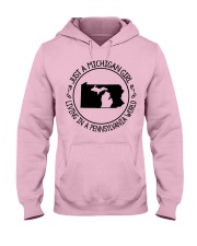 MICHIGAN GIRL LIVING IN PENNSYLVANIA Hooded Sweatshirt front