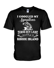 Google My Symptoms - Go To Rhode Island V-Neck T-Shirt tile