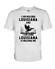 Louisiana Is Missing Me V-Neck T-Shirt tile