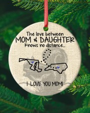 The Love Mom Daughter North Carolina Maryland Circle ornament - single (porcelain) custom-circle-ornament-single-porcelain-lifestyle-10