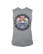 LIVING IN FLORIDA WITH MICHIGAN ROOTS Sleeveless Tee tile