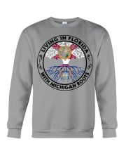 LIVING IN FLORIDA WITH MICHIGAN ROOTS Crewneck Sweatshirt tile