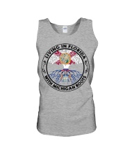 LIVING IN FLORIDA WITH MICHIGAN ROOTS Unisex Tank tile