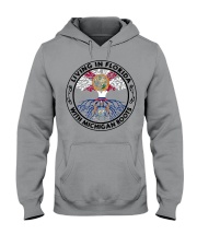 LIVING IN FLORIDA WITH MICHIGAN ROOTS Hooded Sweatshirt tile