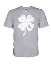 El Paso Map - Four Leaf Clover V-Neck T-Shirt tile