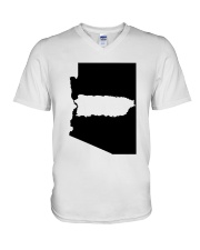 MAP PUERTO RICO IN ARIZONA V-Neck T-Shirt tile