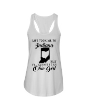 OHIO GIRL LIFE TOOK ME TO INDIANA Ladies Flowy Tank tile