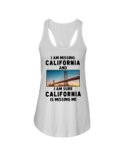 I Am Missing California Ladies Flowy Tank tile