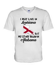Began In Alabama - Live In Louisiana V-Neck T-Shirt tile