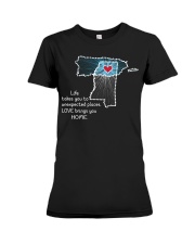 PUERTO RICO MISSISSIPPI LOVE BRINGS YOU HOME Premium Fit Ladies Tee tile