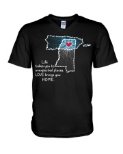 PUERTO RICO MISSISSIPPI LOVE BRINGS YOU HOME V-Neck T-Shirt tile