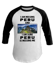 I Am Missing Peru Baseball Tee tile