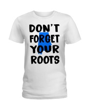 Alabama Map Don't Forget Your Roots Ladies T-Shirt tile