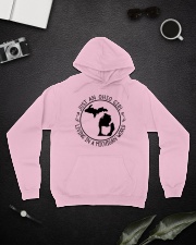 OHIO GIRL LIVING IN MICHIGAN Hooded Sweatshirt lifestyle-unisex-hoodie-front-9