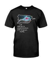PUERTO RICO KENTUCKY LOVE BRINGS YOU HOME Classic T-Shirt front
