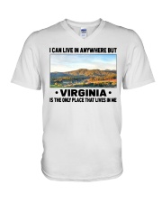 Virginia Only Place Lives In Me V-Neck T-Shirt tile