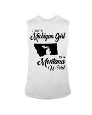 MICHIGAN GIRL IN MONTANA Sleeveless Tee tile