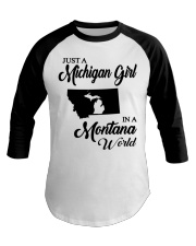 MICHIGAN GIRL IN MONTANA Baseball Tee tile