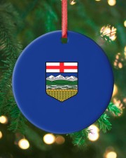 Flag Alberta Circle ornament - single (porcelain) custom-circle-ornament-single-porcelain-lifestyle-11