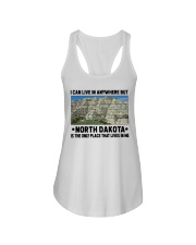 North Dakota Only Place Lives In Me Ladies Flowy Tank tile