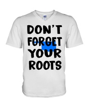 Oklahoma Map Don't Forget Your Roots V-Neck T-Shirt tile