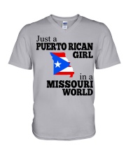 PUERTO RICAN GIRL IN MISSOURI V-Neck T-Shirt tile