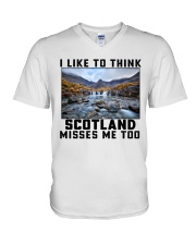 Scotland Misses Me Too V-Neck T-Shirt tile