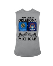 Began In Michigan - May Live In Oklahoma Sleeveless Tee tile