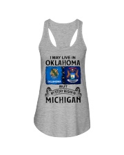 Began In Michigan - May Live In Oklahoma Ladies Flowy Tank tile