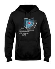 OHIO ARKANSAS LOVE BRINGS YOU HOME Hooded Sweatshirt tile