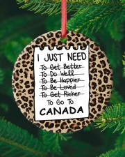 I Just Need To Go To Canada Circle ornament - single (porcelain) custom-circle-ornament-single-porcelain-lifestyle-10