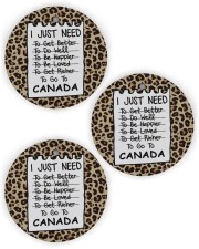 I Just Need To Go To Canada Circle Ornament (Wood tile