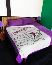 THE LOVE MOTHER AND DAUGHTER MICHIGAN INDIANA Large Fleece Blanket - 60" x 80" aos-coral-fleece-blanket-60x80-lifestyle-front-01