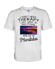 Pack My Bags - Go To Manitoba V-Neck T-Shirt tile