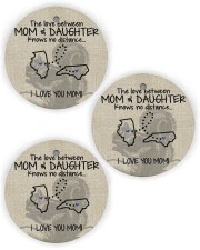 The Love Mom Daughter North Carolina Illinois Circle Ornament (Wood tile