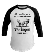 A Little Trip Around Michigan Baseball Tee tile