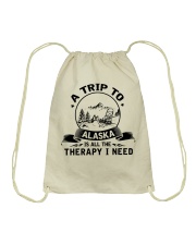 A trip to Alaska is therapy Drawstring Bag tile