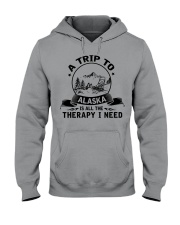 A trip to Alaska is therapy Hooded Sweatshirt tile