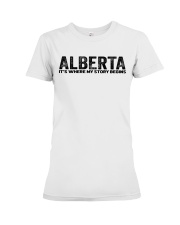 Alberta - My Story Begins Premium Fit Ladies Tee tile