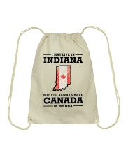 LIVE IN INDIANA CANADA IN MY DNA Drawstring Bag tile