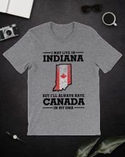 LIVE IN INDIANA CANADA IN MY DNA Classic T-Shirt lifestyle-mens-crewneck-front-16