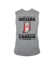 LIVE IN INDIANA CANADA IN MY DNA Sleeveless Tee tile