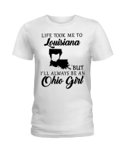 OHIO GIRL LIFE TOOK ME TO LOUISIANA Ladies T-Shirt tile