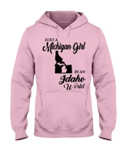 MICHIGAN GIRL IN IDAHO Hooded Sweatshirt front