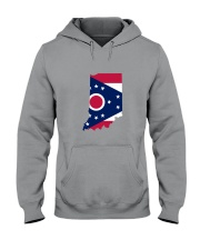 OHIO FLAG IN INDIANA Hooded Sweatshirt front
