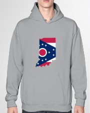 OHIO FLAG IN INDIANA Hooded Sweatshirt garment-hooded-sweatshirt-front-04